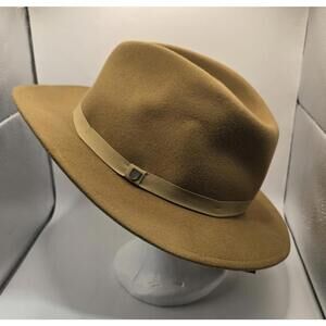 Brixton - Messer Packable Wool Felt Fedora Hat XL - Medal Bronze